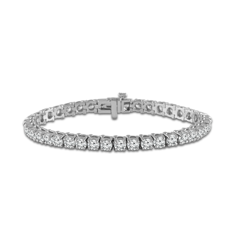 14K White Gold Diamond Bracelet 4Cttw