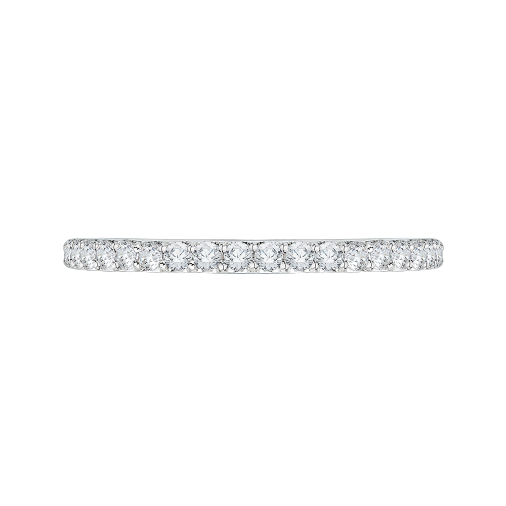 18K White Gold 2/3 Ct Diamond Carizza Wedding Band