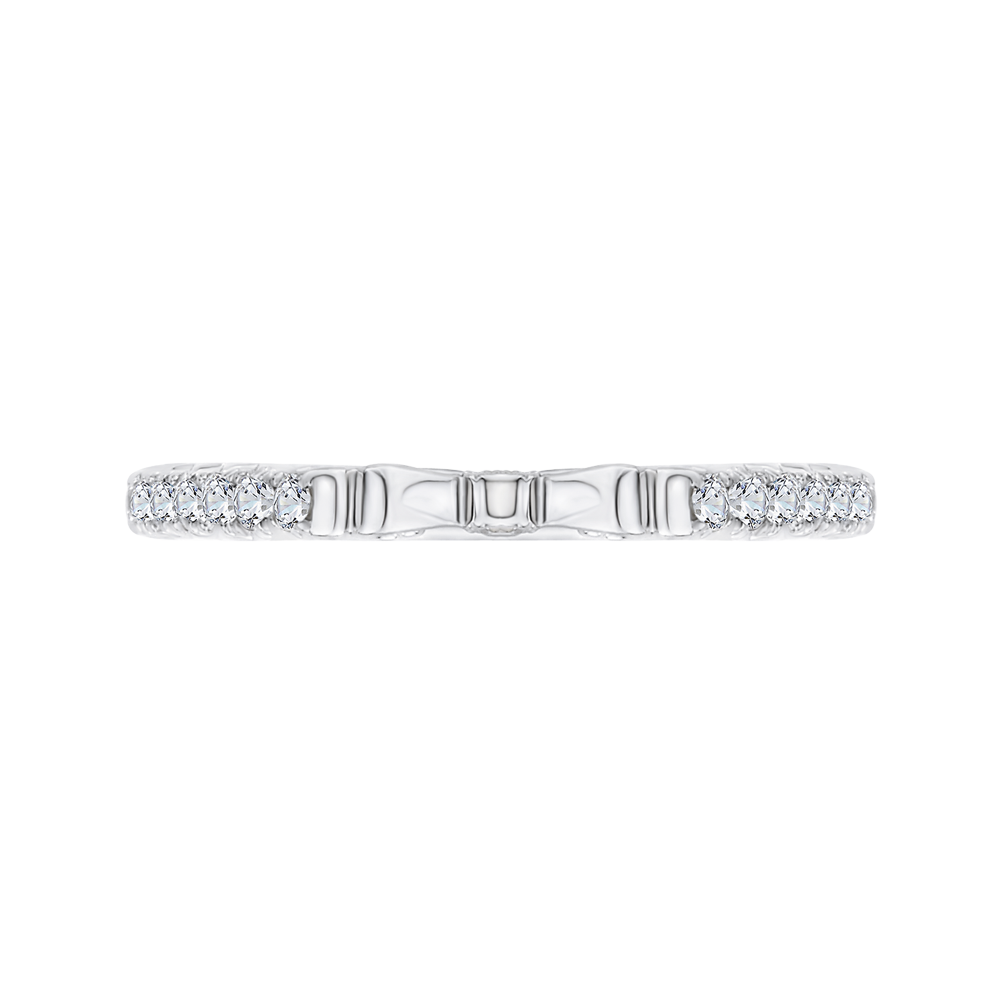 18K White Gold 1/4 Ct Diamond Carizza Wedding Band