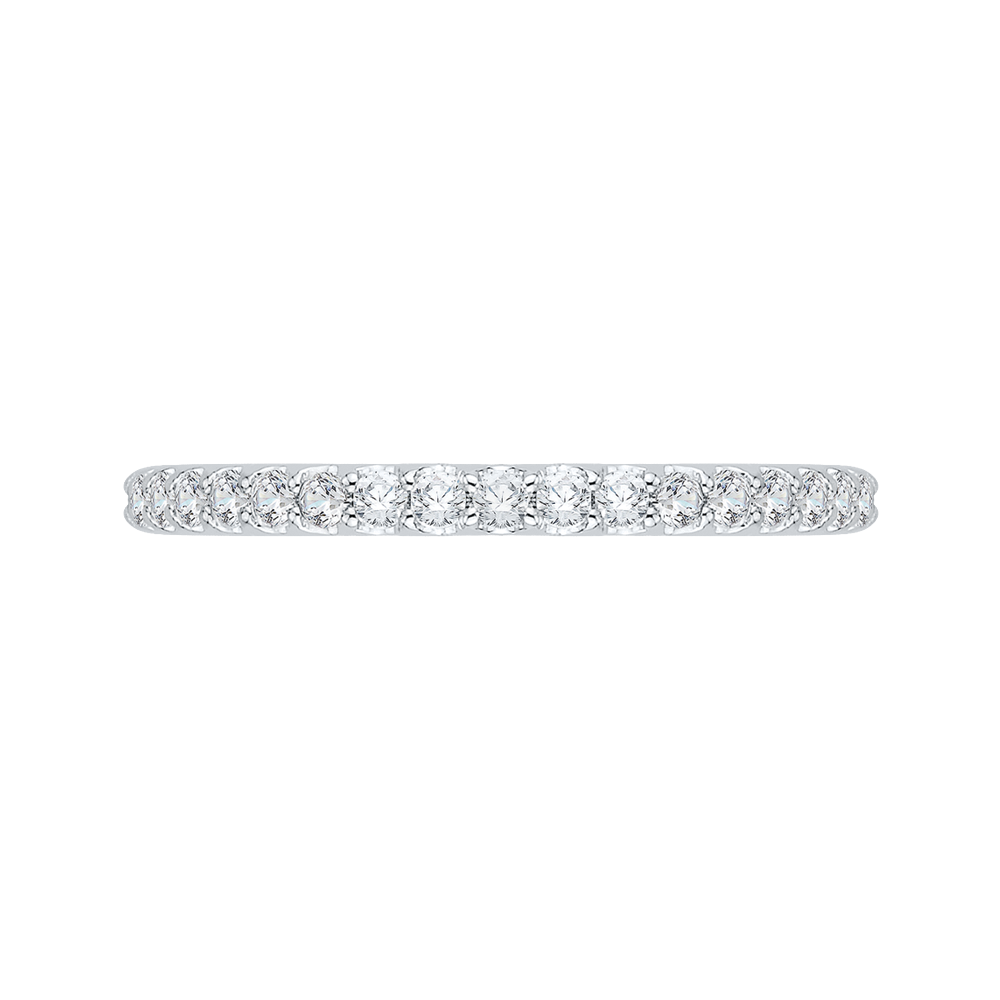 18K White Gold 1/4 Ct Diamond Carizza Wedding Band