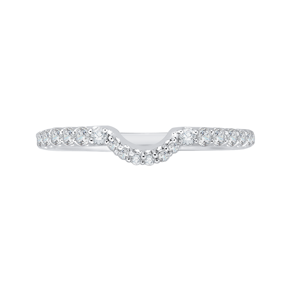 18K White Gold 1/2 Ct Diamond Carizza Wedding Band