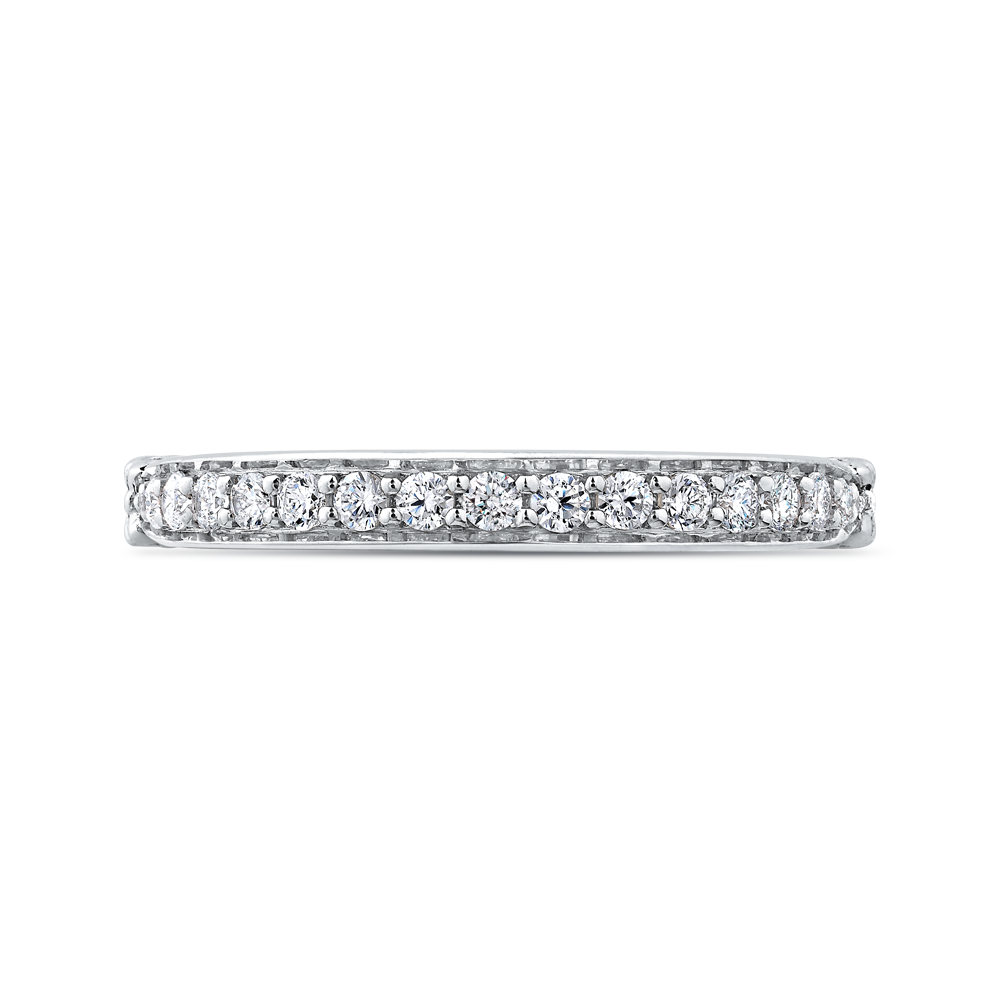 14K White Gold 1/3 Ct Diamond Carizza Wedding Band