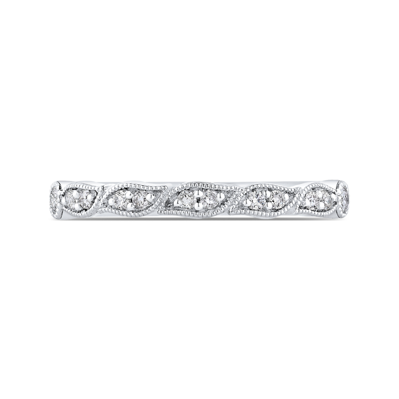 Half-Eternity Wedding Band In Round Diamond 14K White Gold