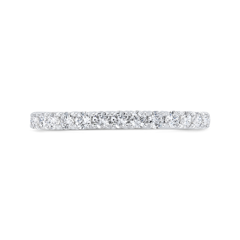 14K White Gold Diamond Wedding Band