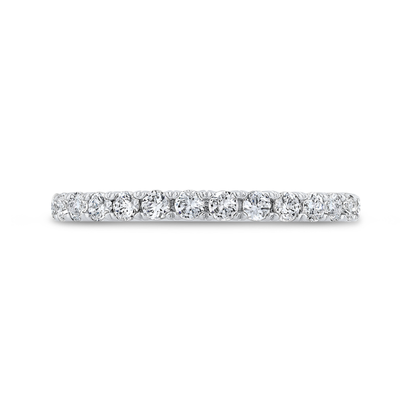14K White Gold Diamond Wedding Band