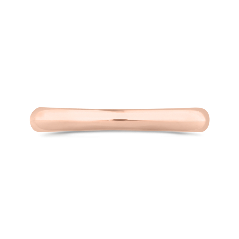 14K Rose Gold Plain Wedding Band