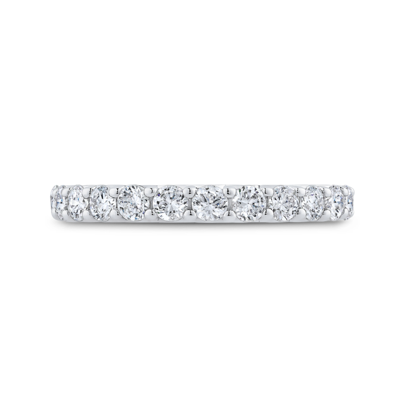 14K White Gold Diamond Wedding Band