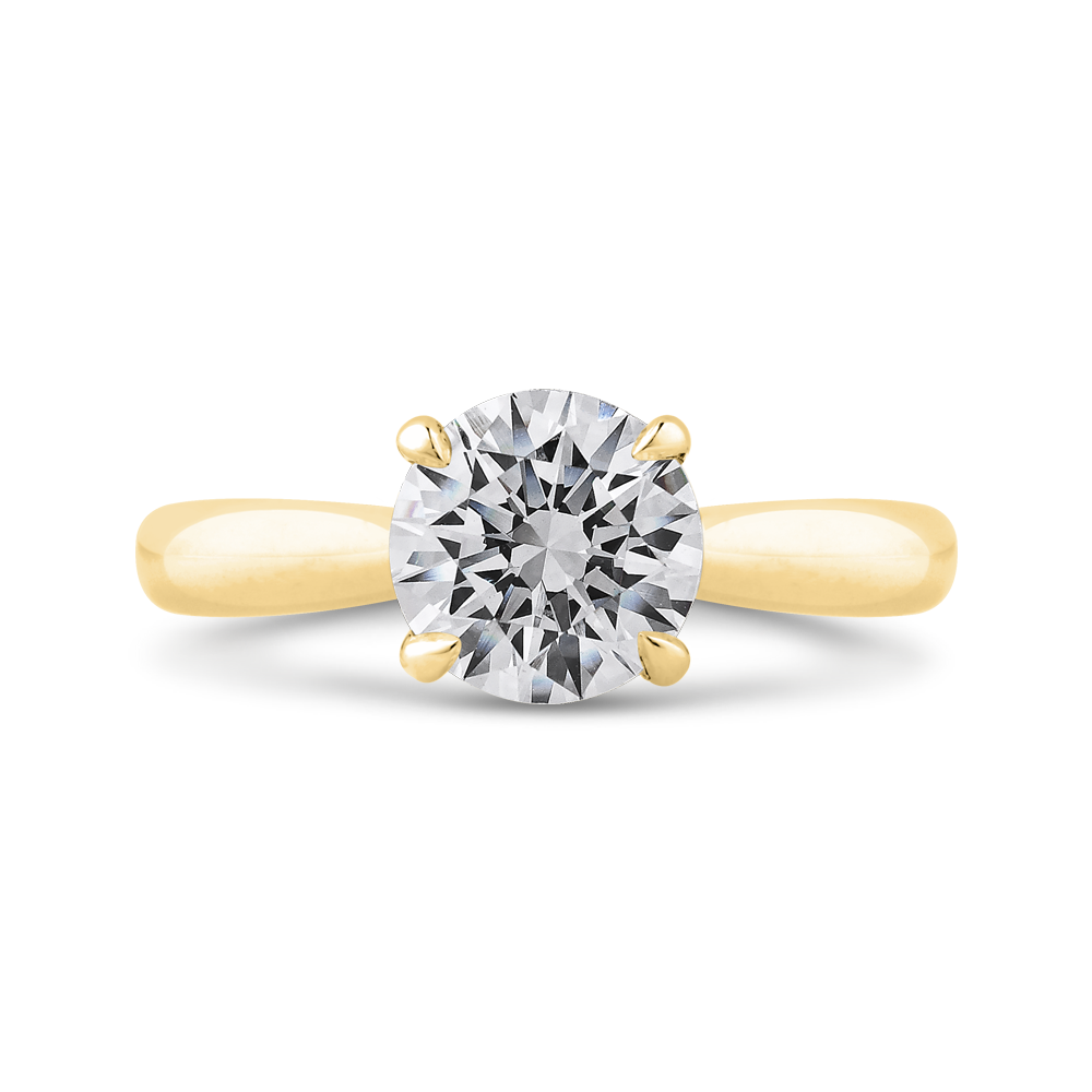 Diamond Engagement Ring in 14K Yellow Gold (Semi-Mount)