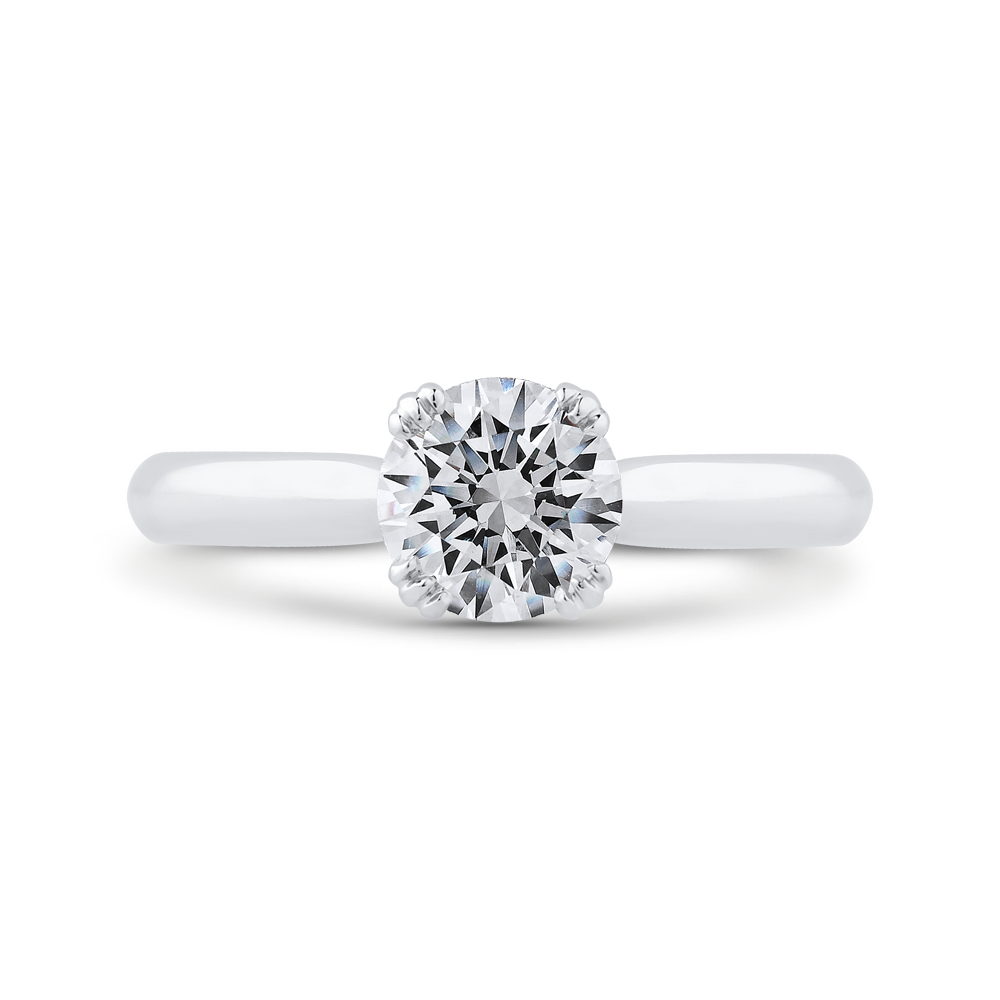 14K White Gold Diamond Engagement Ring (Semi-Mount)