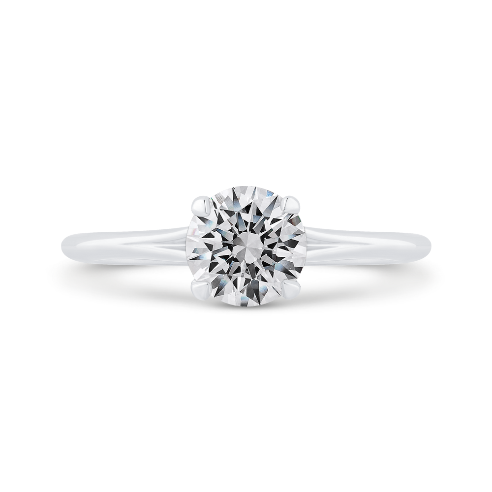 14K White Gold Solitaire Engagement Ring (Semi-Mount)