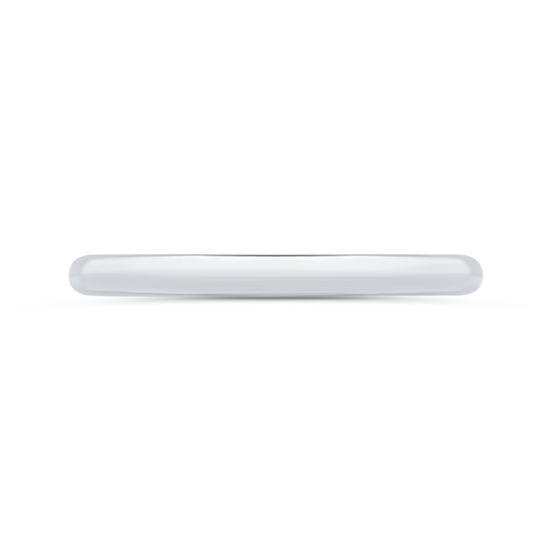14K White Gold Plain Wedding Band