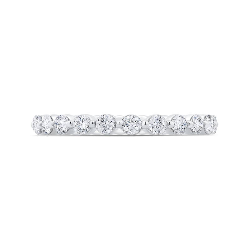 14K White Gold with Round Diamond Eternity Ring