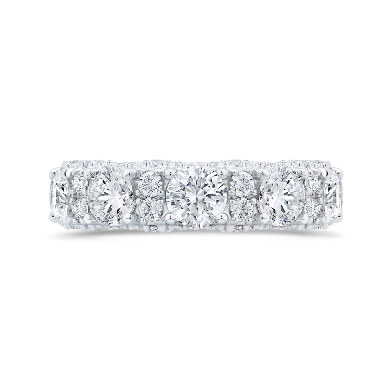 14K White Gold with Round Diamond Eternity Ring