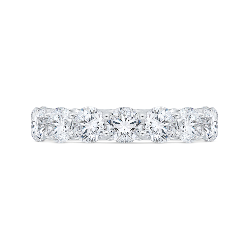 14K White Gold with Round & Princess Diamond Eternity Ring
