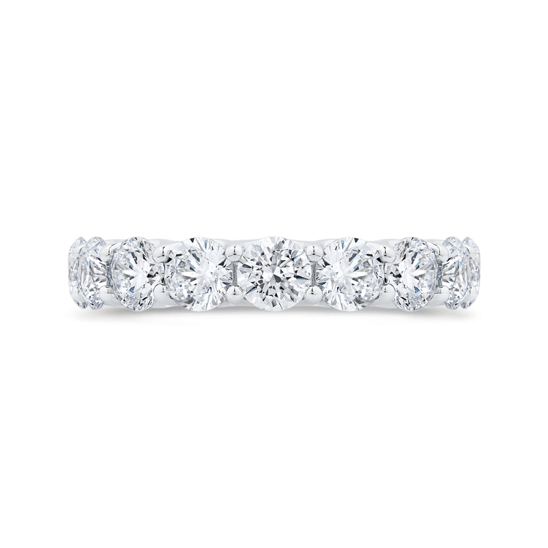 14K White Gold with Round Diamond Eternity Ring