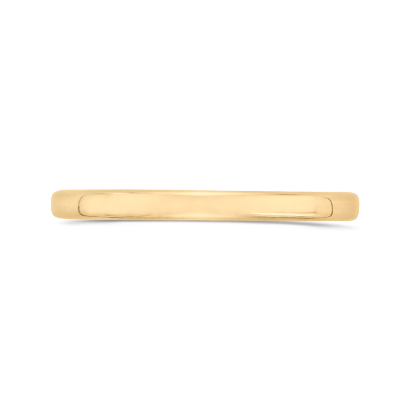 14K Two-Tone Gold Plain Wedding Band