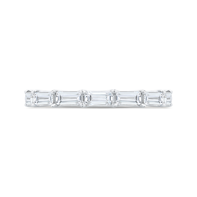 14K White Gold with Baguette Diamond Eternity Ring