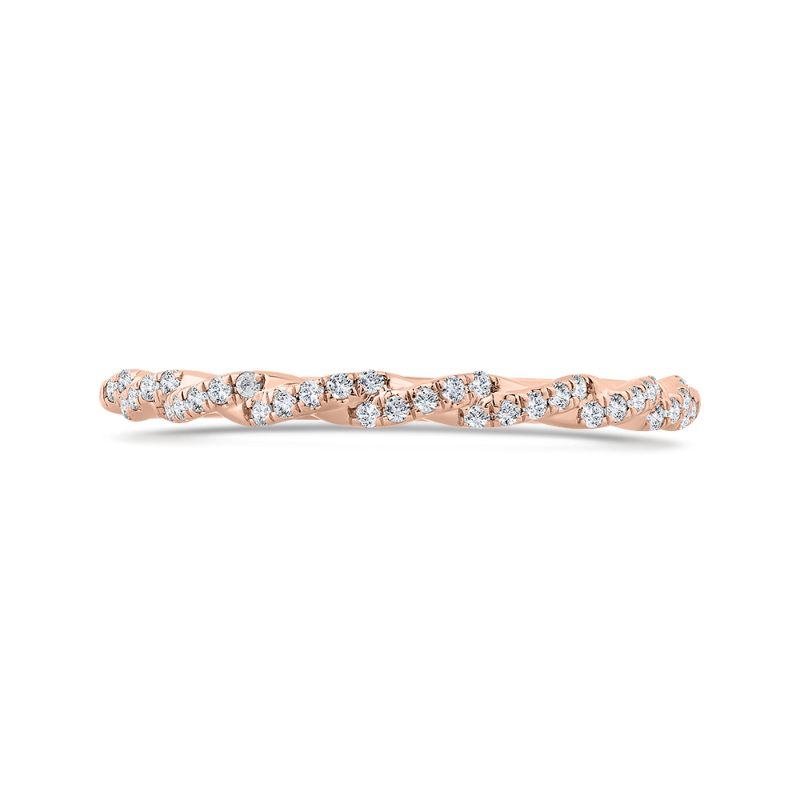 14K Rose Gold Diamond Wedding Band