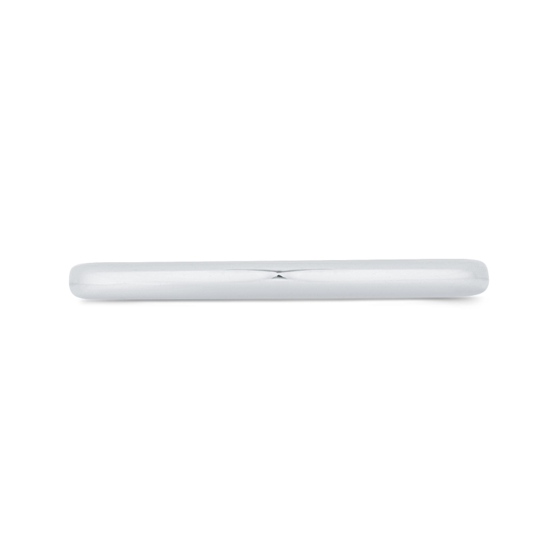 14K White Gold Plain Wedding Band