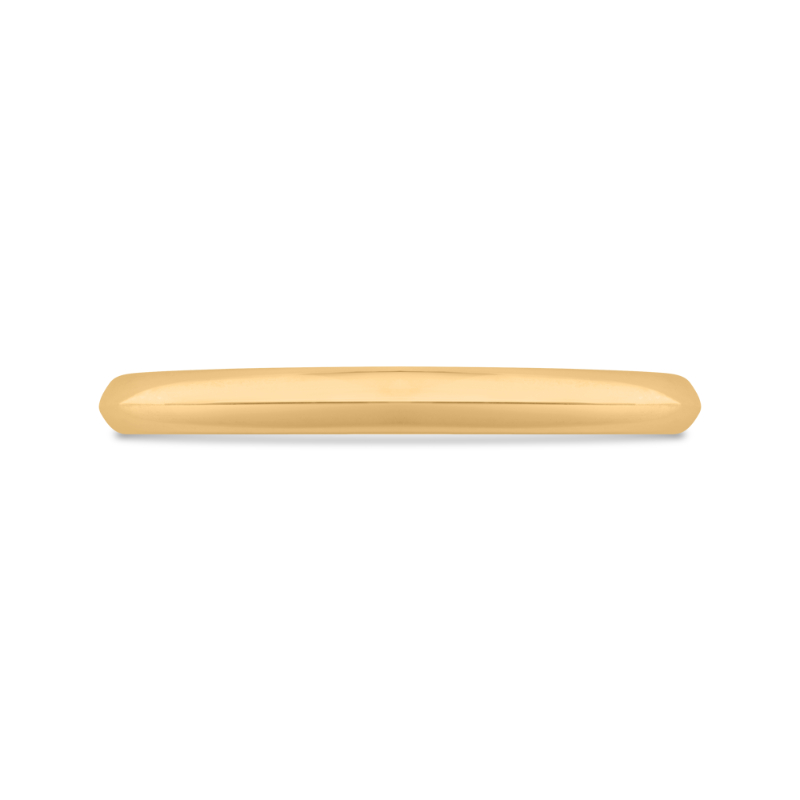 14K Yellow Gold Plain Wedding Band