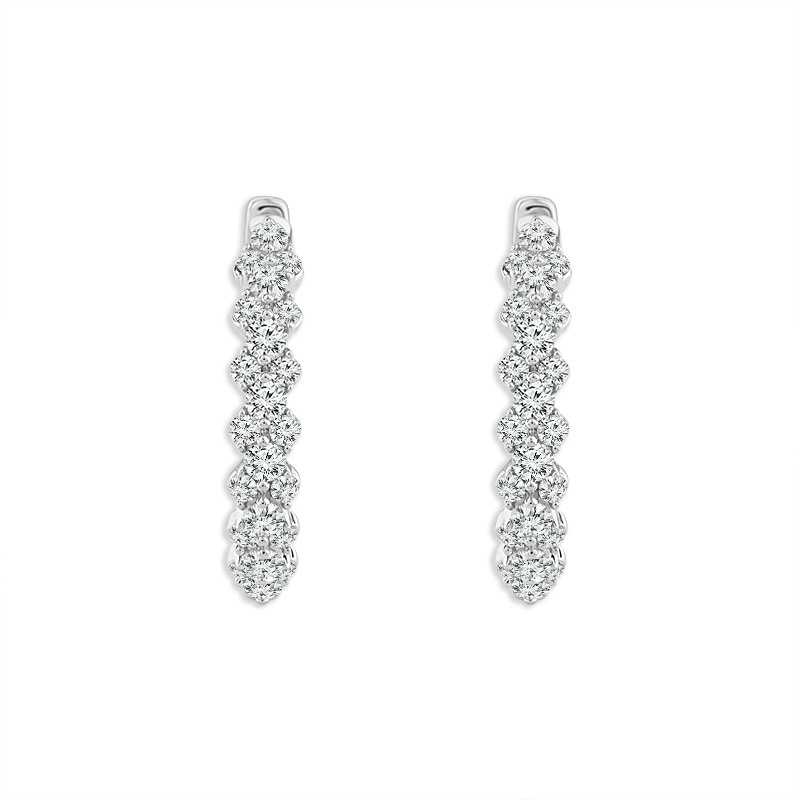 Diamond Hoops Earrings