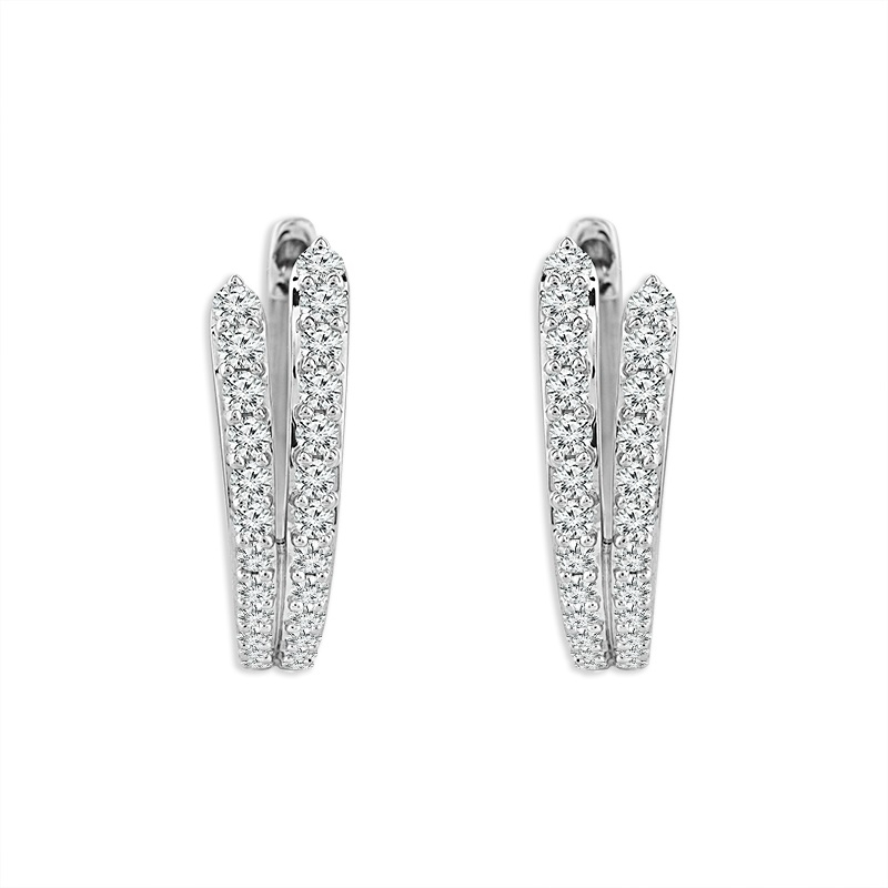 Diamond Hoops Earrings