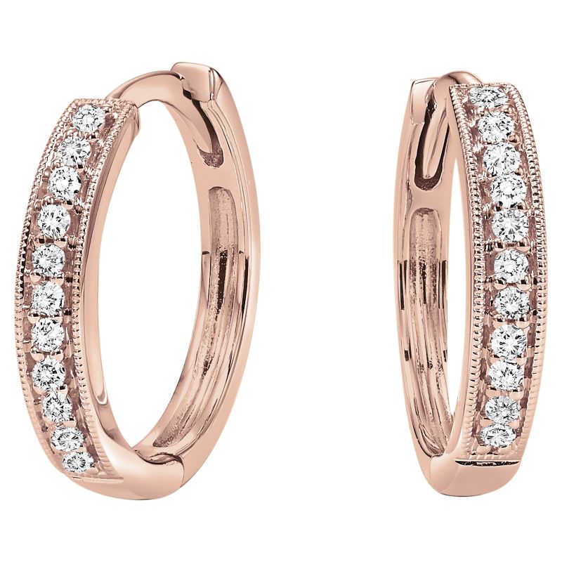 Mixable Hoop Diamond Earrings