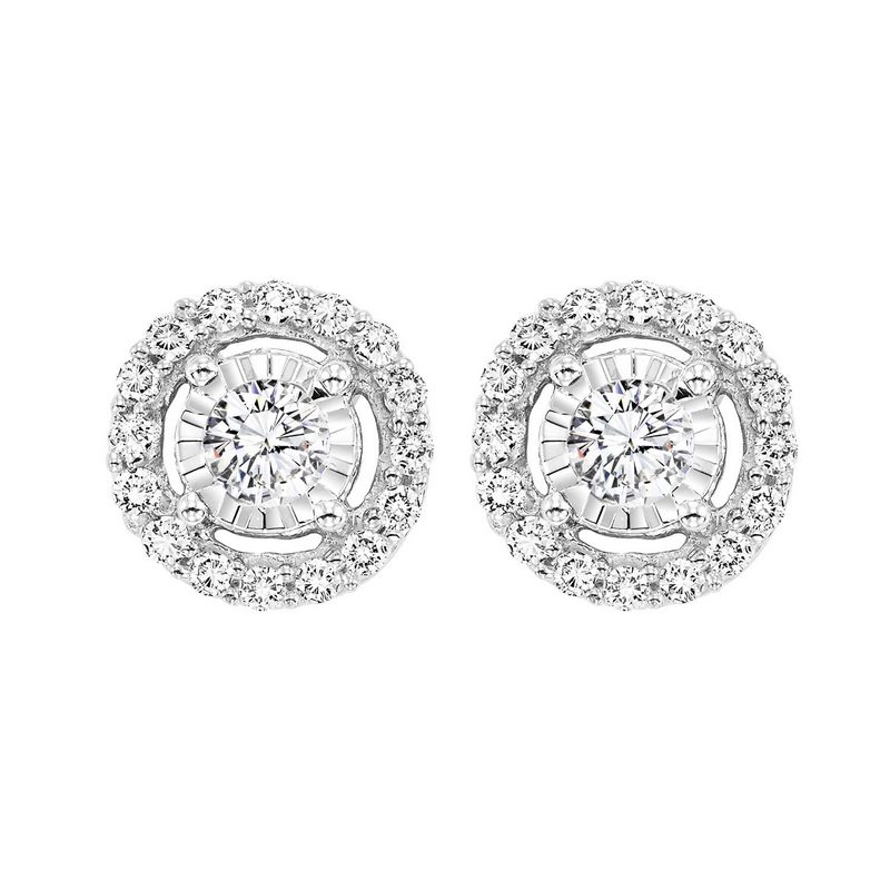 14KW Diamond Earrings 1/4 ctw