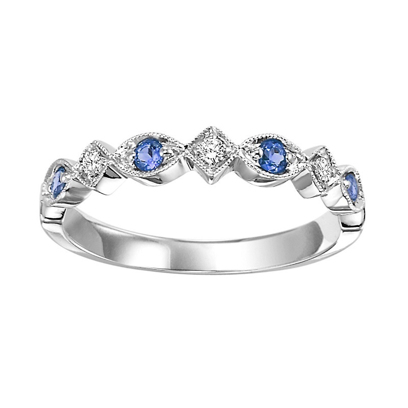 10K Sapphire & Diamond Mixable Ring