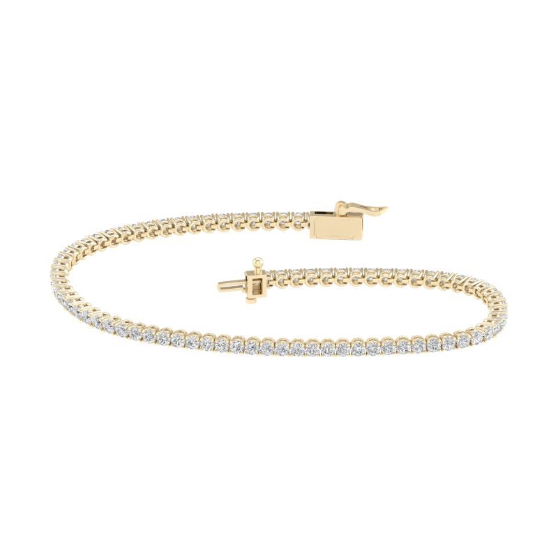 Tennis Bracelet with 3 Carat TW of Diamonds in 10kt Yellow Gold