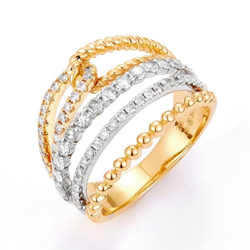 14K Two-Tone Diamond Fashion Ring