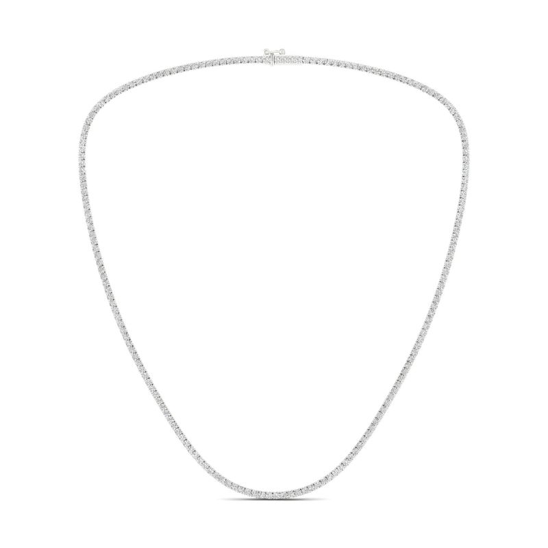 14KW 5ctw 4-Prong Riviera Necklace
