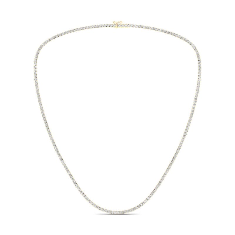 14KY 5ctw 4-Prong Riviera Necklace
