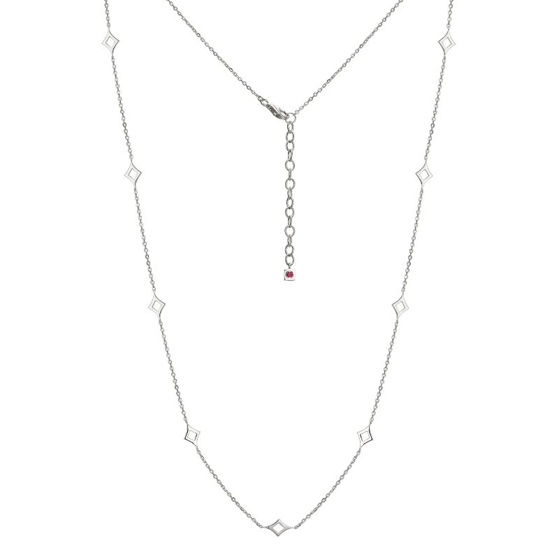 White Sterling Silver Chain Length 24