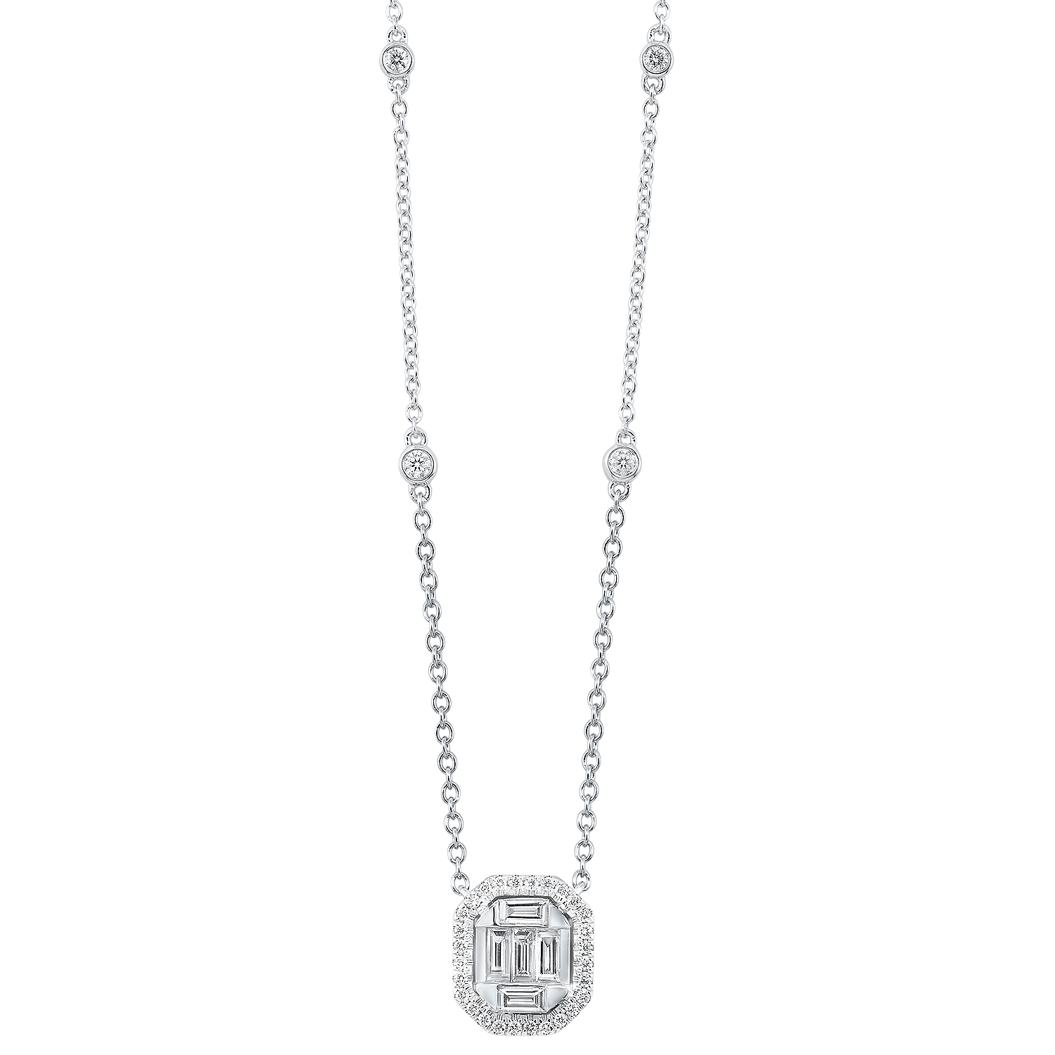 Baguette Diamond Necklace