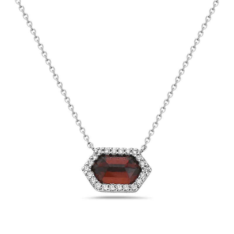 Garnet & Diamond Necklace
