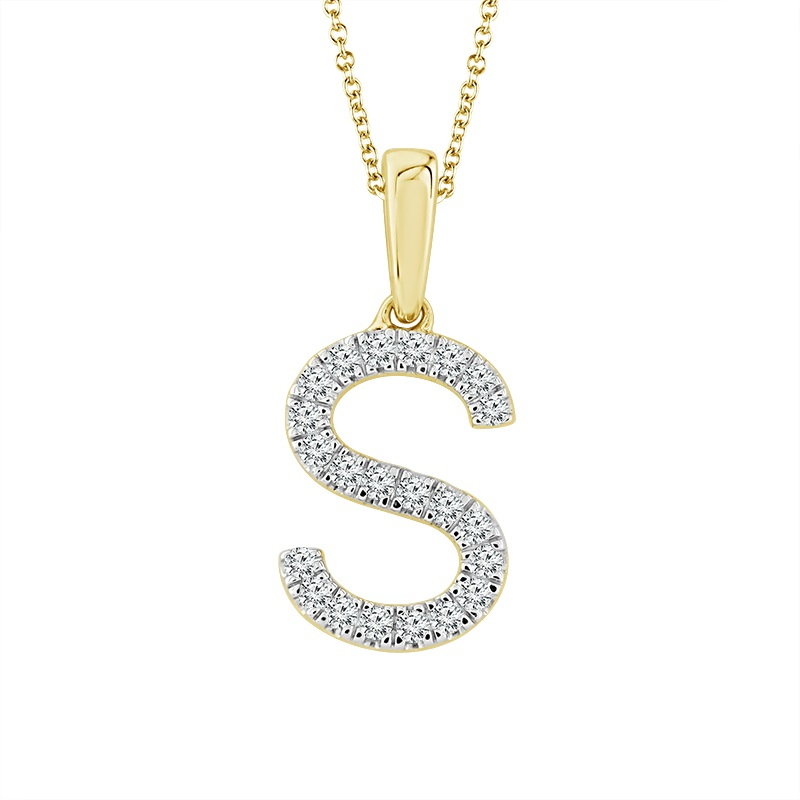 Diamond Initial Pendant