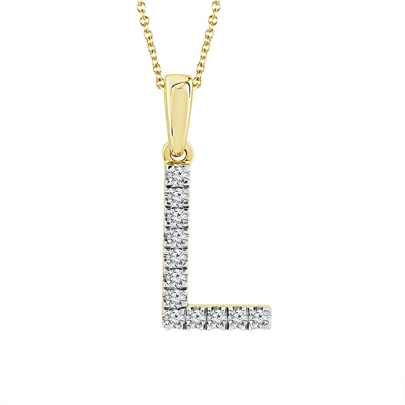 Diamond Initial Pendant