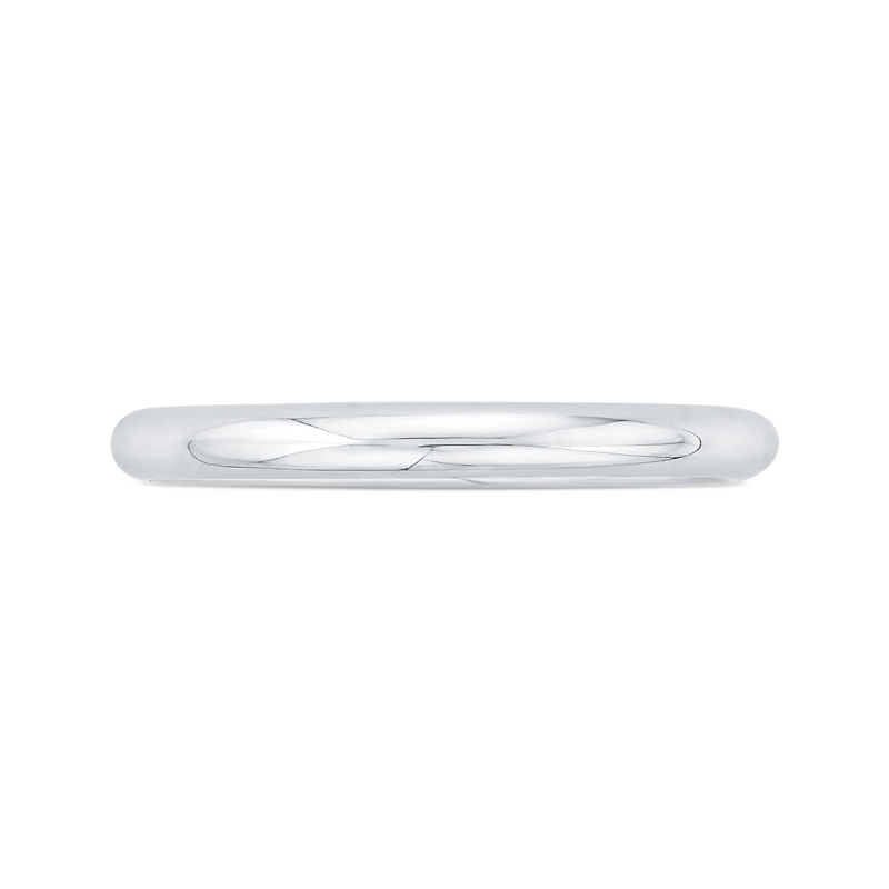 18K White Gold Plain Wedding Band