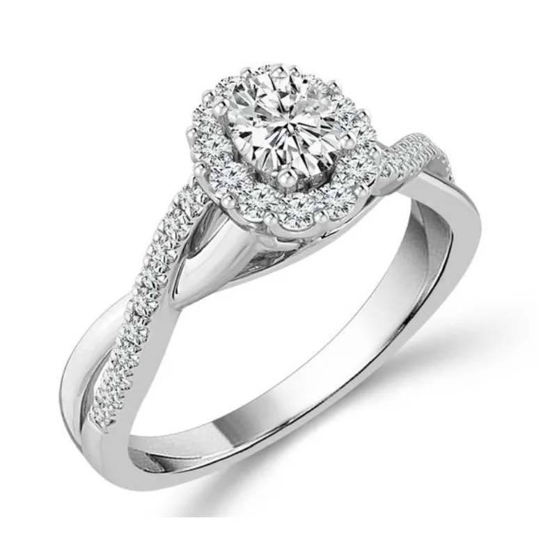 14 Karat Twisted Shank Engagement Ring