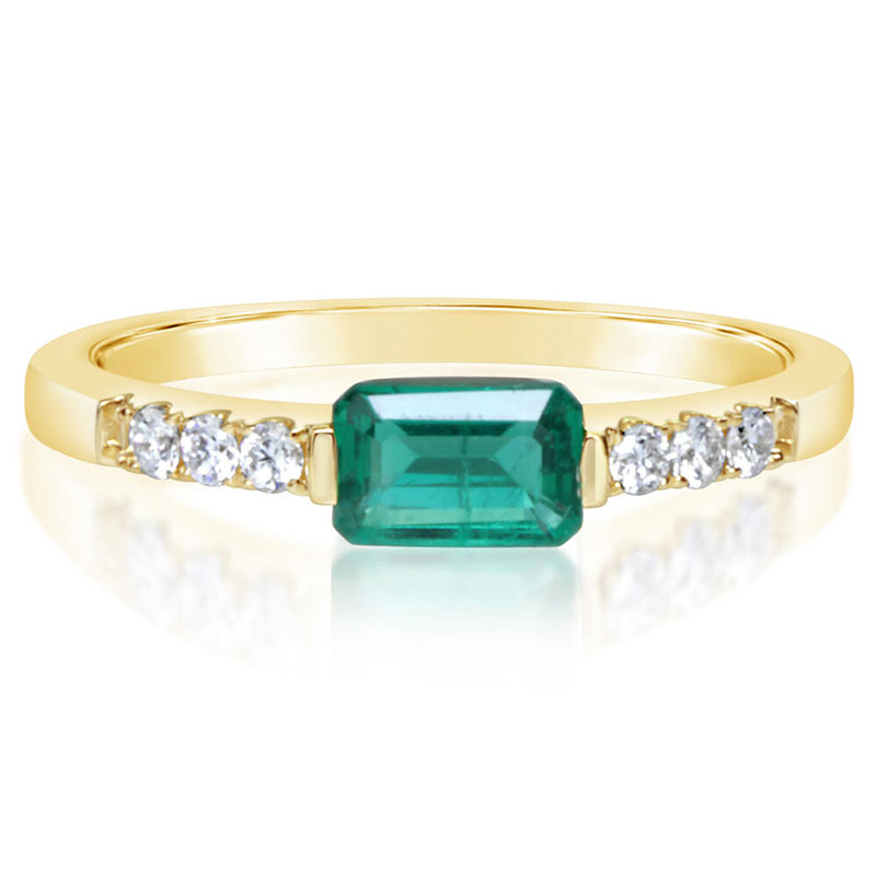 Emerald and Diamond Ring