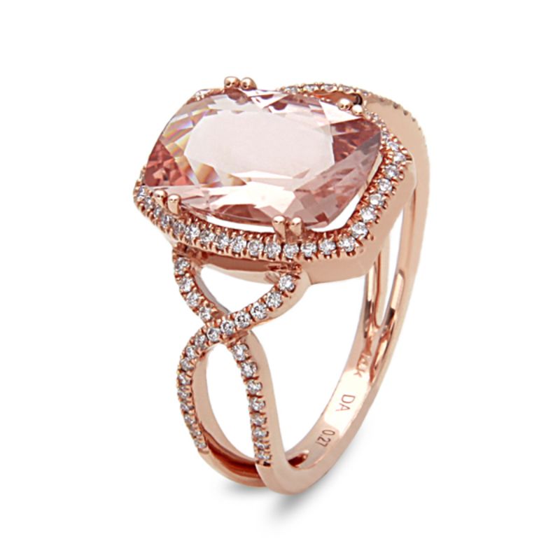 Morganite & Diamond Ring