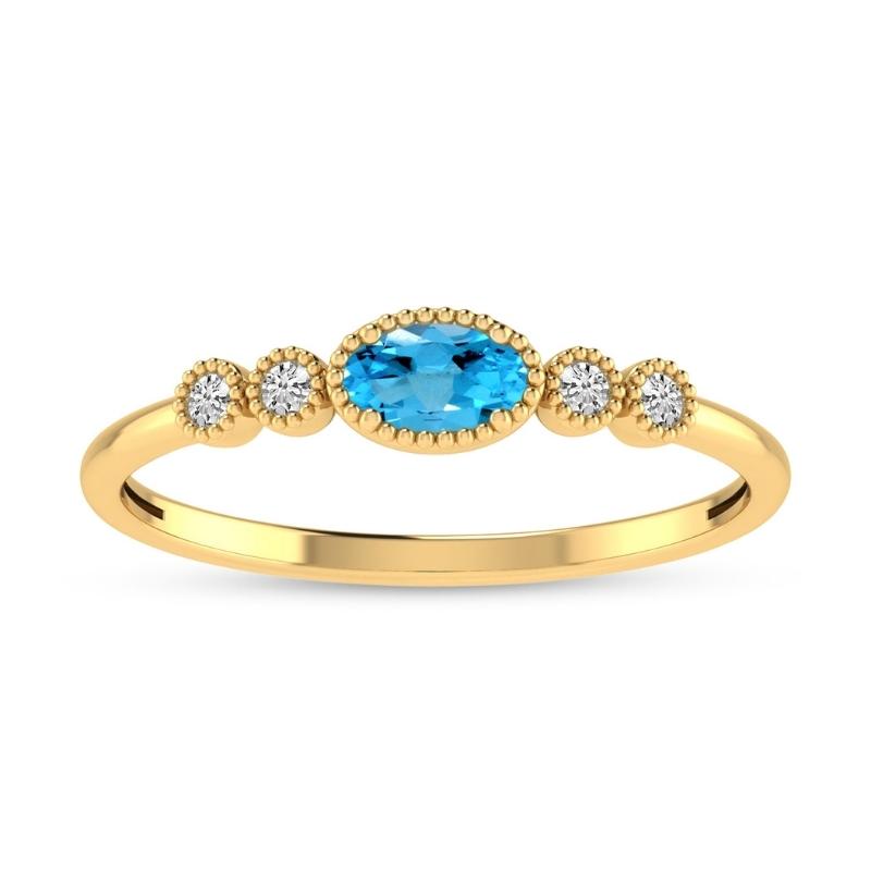 Blue Topaz Stackable Ring
