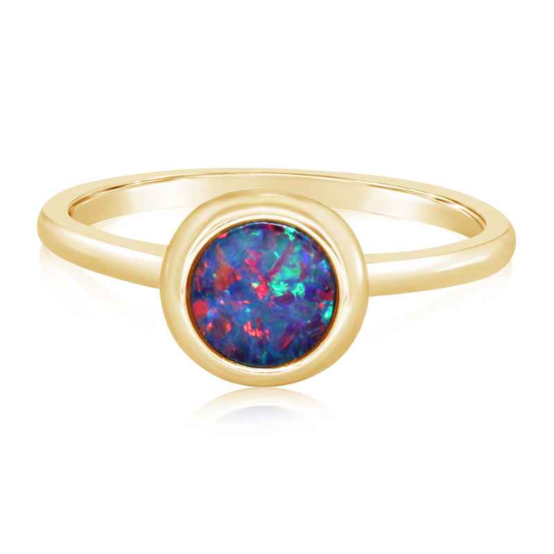 14KY Opal Doublet Ring