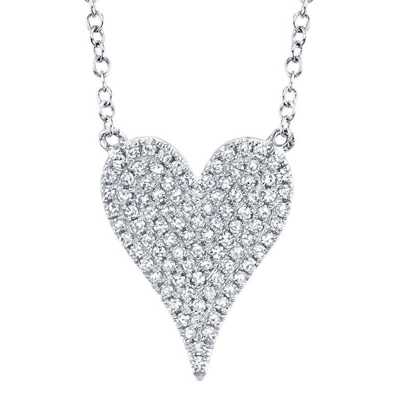 Amor 0.21 Ct Diamond Pave Heart Pendant Necklace