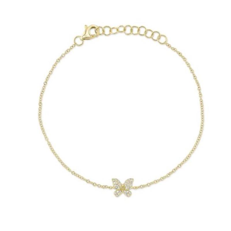 0.08Ct Diamond Butterfly Bracelet