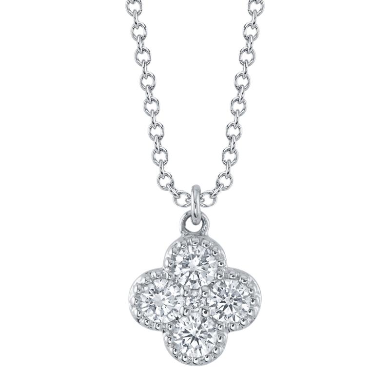 0.33Ct Diamond Clover Necklace