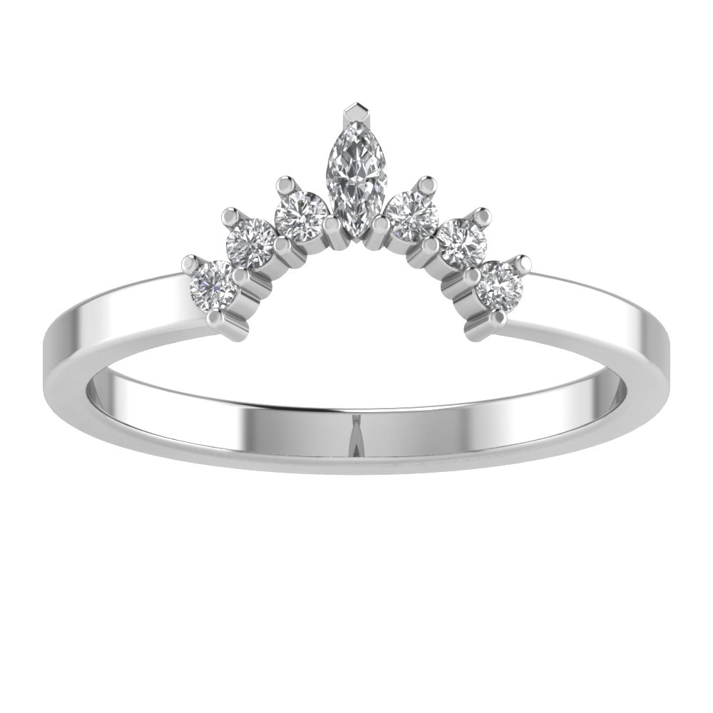 Sunrise Tiara Crown Wedding Band