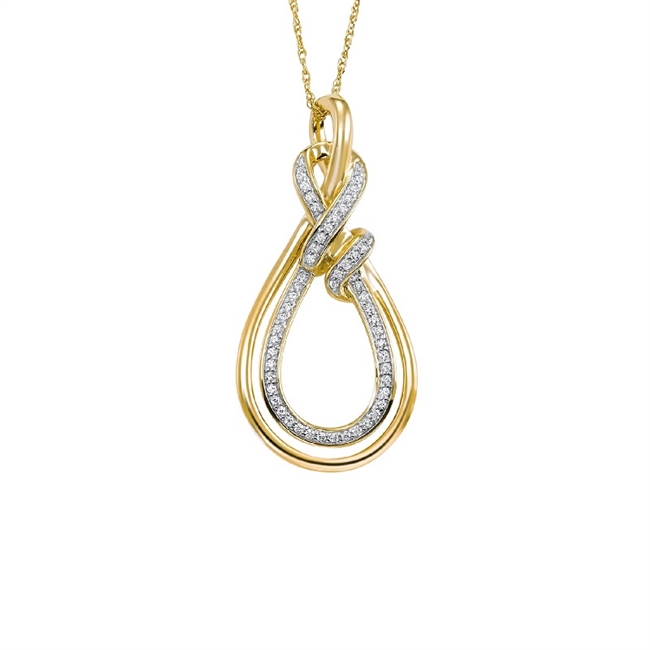 14KY 1/10Cttw Pendant
