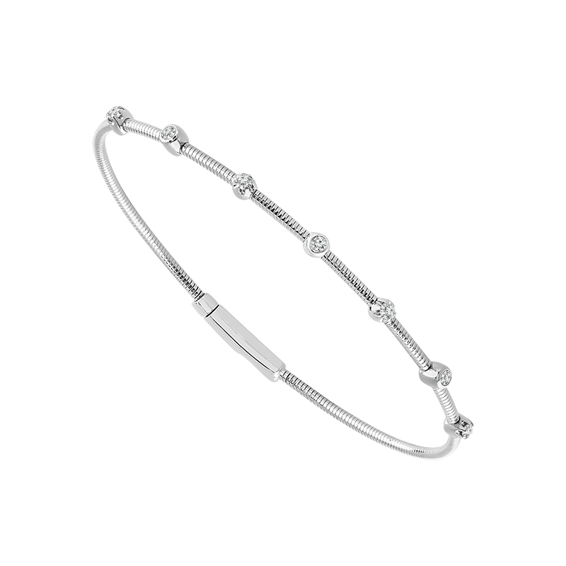 14K White Gold Flex Bracelet